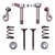 Intake Exhaust Valve, Spring, Retainer, Lifter, Rocker Arm Set for 4 Stroke GX35 Brush Cutters
