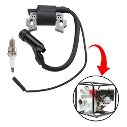 Spark Plug and Coil with Plug Cap for 4 Stroke ,196 cc Water Pump