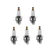 5 Pcs Spark Plug for 2 Stroke 52 cc Brush Cutter & Mini Tiller