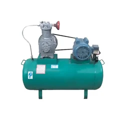 Gagan 70 Liters Air Compressor with 1 HP Head & Heavy Duty Indian Motor with V-Belt & Pulley