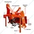 Wegman 3.5 Feet Reverse Forward Rotavator with 26 Blades Suitable for 18 HP to 30 HP Tractors