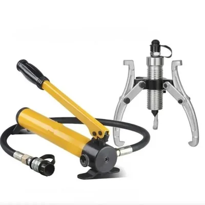 Nutronics NS HP-5T 5 Ton Split Hydraulic Bearing & Gear Puller 3-Jaw Set with CP 180 Hydraulic Pump & Oil Tube Machine