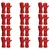 Heavy Duty Pack of 12 Split Leather Safety Gloves Red, High Heat Resistant Welding Gloves, 14 Inch Gauntlet Cuff