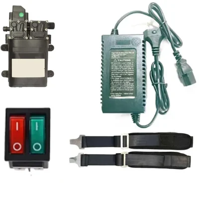 Premium Quality Accessories with Double Motor Pump, Charger, On off Switch and Belt for all Double Motor Battery Sprayer