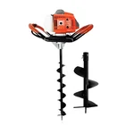 Sprayman 68 CC Petrol Earth Auger with 4 & 12 Inch Bits | 2 Stroke Post Hole Digger SEA-7000