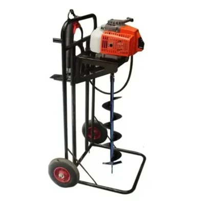Sprayman 68 CC Stand Trolley Earth Auger with 12 Inch Bit | 2 Stroke Soil Drilling Machine SEA-7000PT