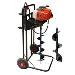 Sprayman 68 CC Stand Trolley Earth Auger with 6 & 12 Inch Bits | 2 Stroke Post Hole Digger SEA-7000PT