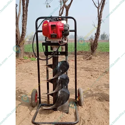 Sprayman 50 CC Stand Trolley Earth Auger with 12 Inch Bit | 4 Stroke Soil Drilling Machine SEA-7500PT