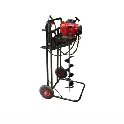 Sprayman 50 CC Stand Trolley Earth Auger with 6 Inch Bit | 4 Stroke Soil Drilling Machine SEA-7500PT