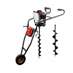 Sprayman 82 CC 4 Stroke Petrol Trolley Earth Auger with 4 & 6 Inch Bits | Post Hole Digger SEA-7500T