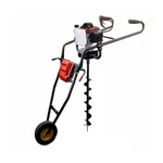 Sprayman 82 CC 4 Stroke Petrol Trolley Earth Auger with 4 Inch Bit | Soil Drilling Machine SEA-7500T