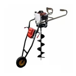 Sprayman 82 CC 4 Stroke Petrol Trolley Earth Auger with 8 Inch Bit | Soil Drilling Machine SEA-7500T