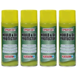 4 Pack of Sprayzet (500ml x 4pcs) Mould & Die Protector for All Type of Metal Moulds & Dies, Tools