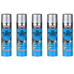 5 Pack of Sprayzet (700ml x 5pcs) Cold Galvanising Compound to Prevent Rust Caused Leakages