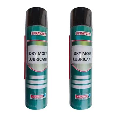 2 Pack of Sprayzet (700ml x 2pcs) Dry Moly Lubricant