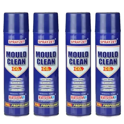 4 Pack of Sprayzet(700ml x 4pcs) Mould Clean CO2 to Rinse Away the Contaminants from Various Kinds of Metal Molds & Dies