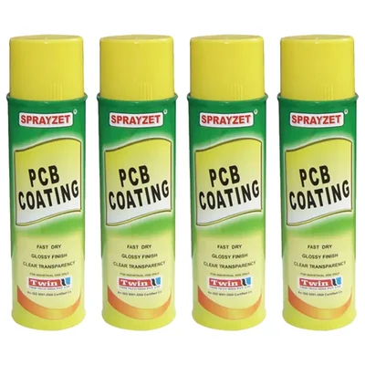 4 Pack of Sprayzet (700ml x 4 pcs) PCB Coating Spray With Water Clear Transparency