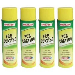 4 Pack of Sprayzet (700ml x 4 pcs) PCB Coating Spray With Water Clear Transparency