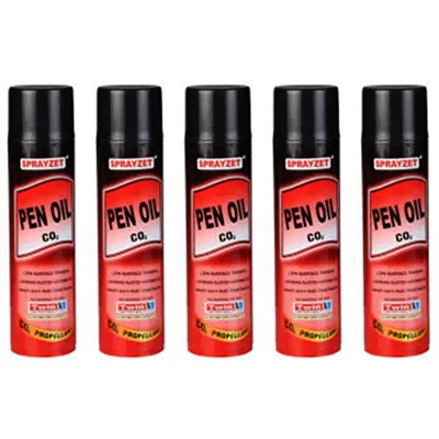 5 Pack of Sprayzet (700ml x 5pcs) Pen Oil CO2 Heavy Duty Rust Penetration