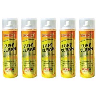 5 Pack of Sprayzet (700ml x 5pcs) Tuff Clean Paint & Varnish Removers to Remove Dirt, Grease, Varnish from Metal Surface