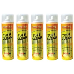 5 Pack of Sprayzet (700ml x 5pcs) Tuff Clean Paint & Varnish Removers to Remove Dirt, Grease, Varnish from Metal Surface