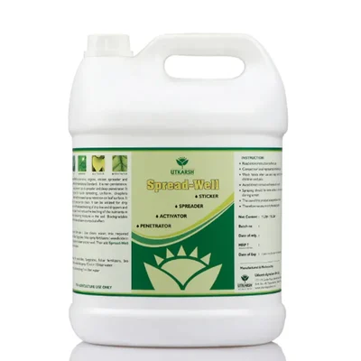 Utkarsh Spread-Well (Normal Spreader, Sticker, Activator for Plants, Non-Ionic Silicon Based Organic Spreader) | 5 liter(Pack-1 x 5 liter)
