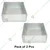 Aluminium 8 Inch (Pack of 2) Square Cake Baking Mould/Pan Tray, 2.25 Inch Deep