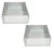 Aluminium 8 Inch (Pack of 2) Square Cake Baking Mould/Pan Tray, 2.25 Inch Deep