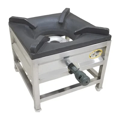 Superior Square Chulha Without Knob, 10x10x8 Inch Size, Stainless Steel Body