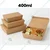 Disposable 50 Pieces Brown Kraft Paper Containers for Restaurant Food Takeaway, Storage, Party, Hotel, Takeout Parcels