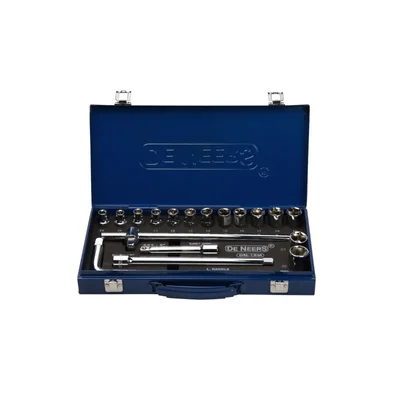 De Neers 1/2 inch Square Drive Bi-hexagonal socket set (DN-18M)