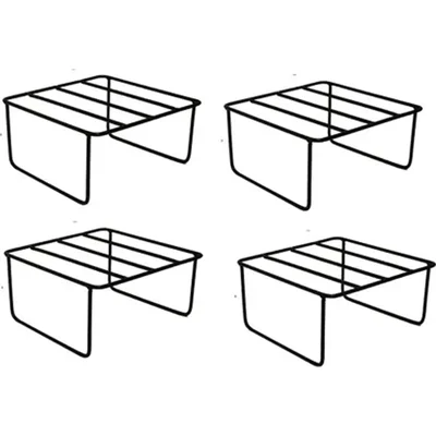 Stylish Square Garden Metal Stands for Planter Pots , Used for Indoor Outdoor Use (Pack of 4)