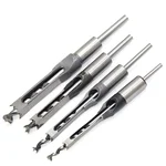 Premium Quality 4 Pcs 6mm-12.7mm Woodworking Square Hole Drill Bit Set for Wood Mortising Machine