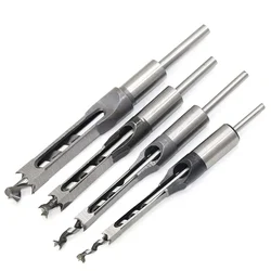 Premium Quality 4 Pcs 6mm-12.7mm Woodworking Square Hole Drill Bit Set for Wood Mortising Machine