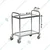 Vinayak Machines SS 80X45X85 Cm 2-Tier Polished Square Tube Kitchen Trolley Cart for Hotel & Restaurant Supplies