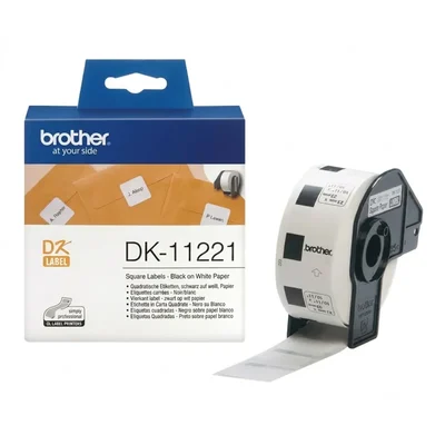 Brothers Multipurpose Thermal Square Labels 23x23mm 1000pcs Easy Drop-in Die-Cut Paper DK-11221