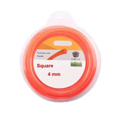 Heavy Duty BC415, 50 Meter 4 mm Square Nylon Trimmer Line For Petrol Brush Cutter(Quantity-1 Piece)