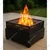 Square Shape 50 x 50 x 38 cm Metal Firepit for Outdoor Ambiance, Rust Free, Durable Size and Sand Blasted Metal