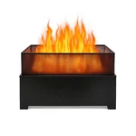 Square Shape  50 x 50 x 38 cm Metal Firepit for Outdoor Ambiance, Rust Free, Durable Size and Sand Blasted Metal 