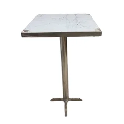 Gurubhai 24 inch Square Standing Table with Stainless Steel Body