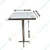GBE 24 inch Square Standing Table with Stainless Steel Body