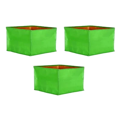Siddhi 250 GSM 2 x 2 x 1 feet HDPE Square Type Reusable Grow Bag for Garden and Nursery(Pack-3 pieces)