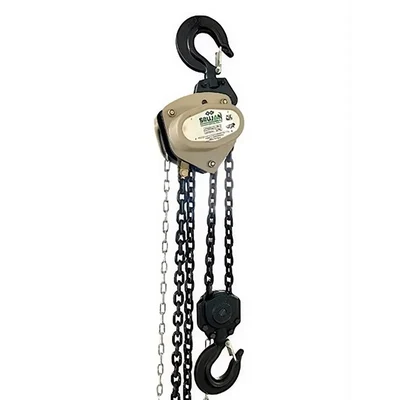 Srujan ISI Marked 3 Ton Double Fall Chain Pulley Block, 8 mm Load Chain Diameter - 6 Months Warranty(Chain Length-3 meter)