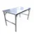 Lifetime Heavy Duty 46x27x28 inch Stainless Steel Rectangle Folding Table for Multipurpose Uses (Glossy, Pre-assembled)