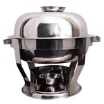 Premium Quality Stainless Steel Round Buffet Food Warmer, 10 Liter Capacity