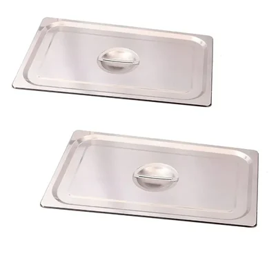 Premium Quality Stainless Steel 1/1 Gastronorm (GN) Pan Lid (Pack of 2)