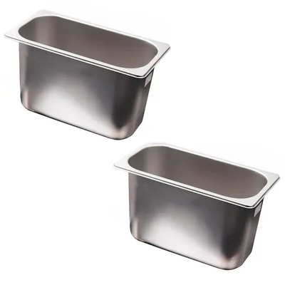 Premium Quality Stainless Steel 1/4 200mm Depth GN Pan (Pack of 2)