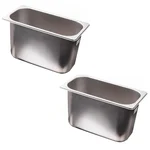 Premium Quality Stainless Steel 1/4 200mm Depth GN Pan (Pack of 2)