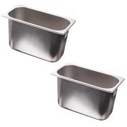 Premium Quality Stainless Steel 1/4 200mm Depth GN Pan (Pack of 2)