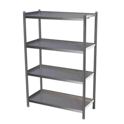 Vinayak Machines 38x18x72 Inches, 4 Shelves Rack With SS Body For Commercial Kitchens, Restaurants, Bakeries